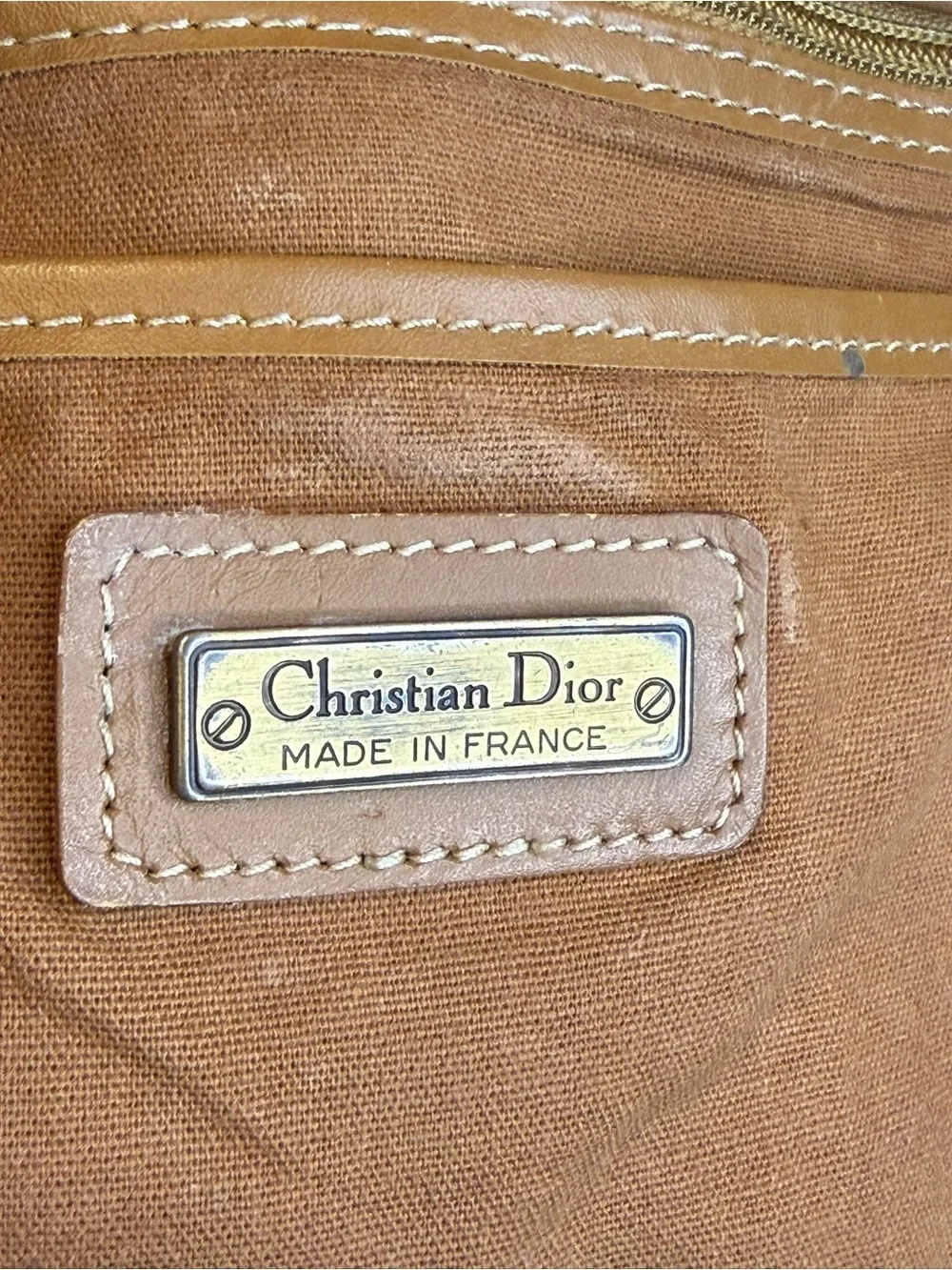 Christian Dior Vintage Monogram Canvas Shoulder Tote Bag – Made in France - Picture 5 of 15